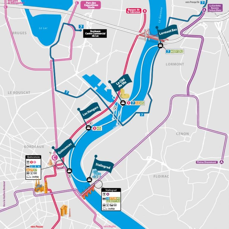 harta e Bordeaux varkë