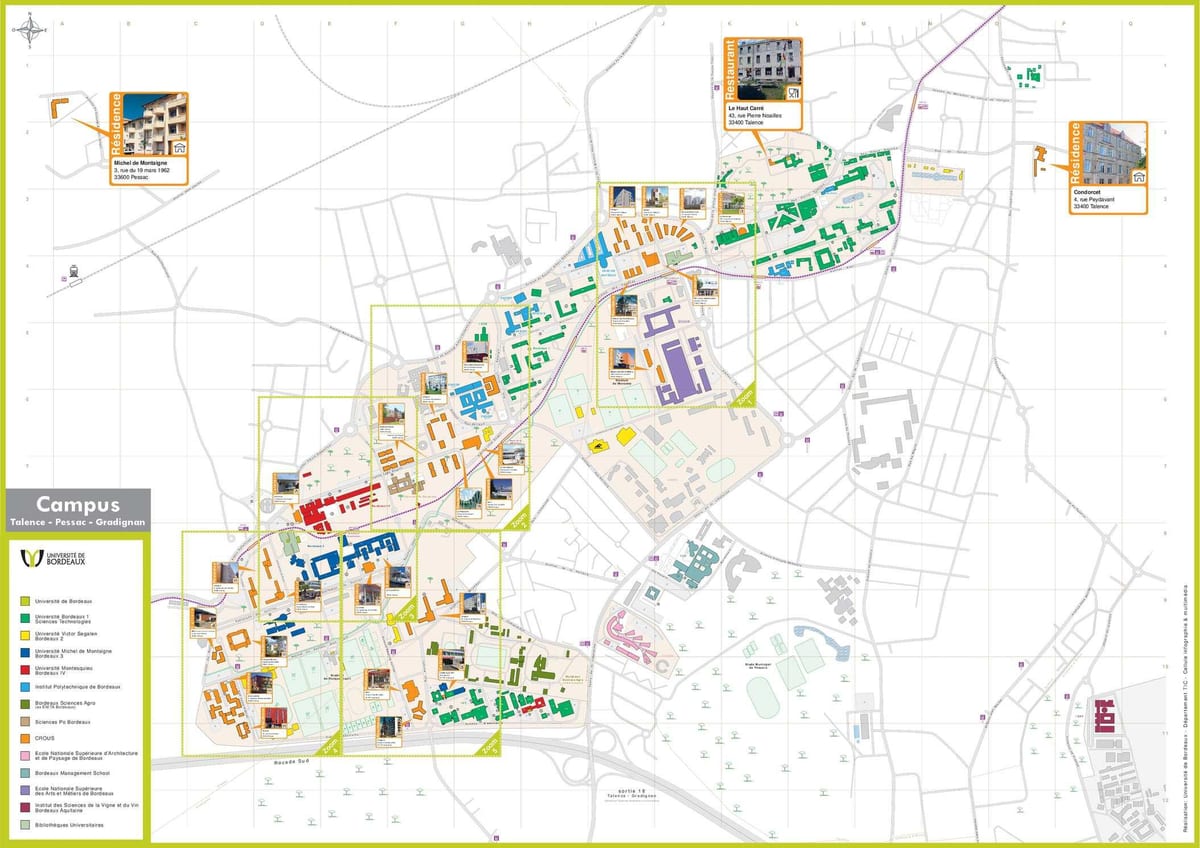 harta e Bordeaux shkollës