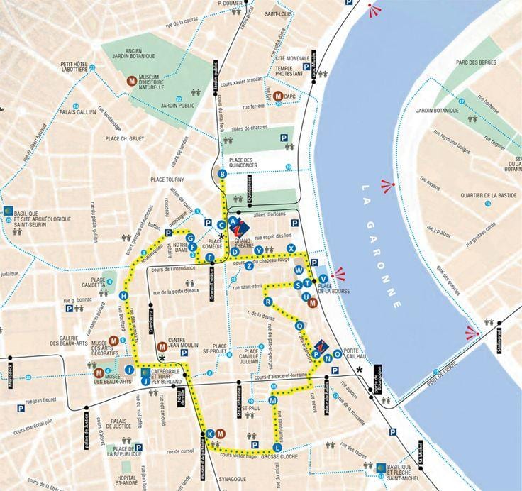 harta e Bordeaux turne në këmbë