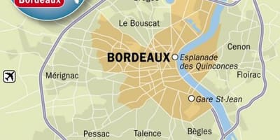 Harta e Bordeaux periferi