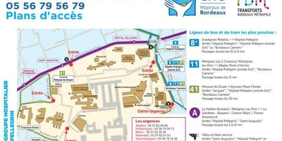 Harta e Bordeaux spital