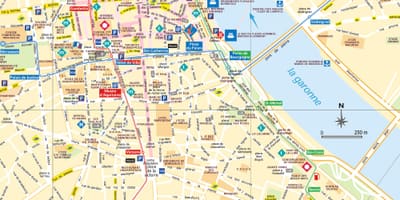 Street map Bordeaux të francës