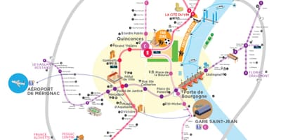 Bordeaux transportit publik hartë