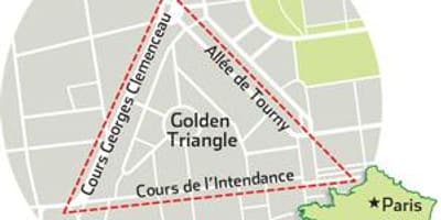 Harta e Bordeaux trekëndëshit të artë 