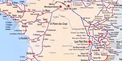 Bordeaux qytetit tramvaj hartë