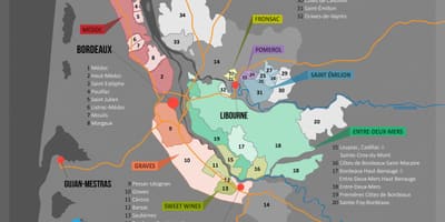 Bordeaux verë vend hartë