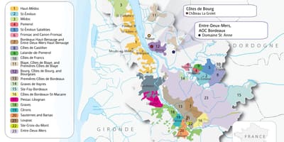 Harta e Bordeaux chateaux