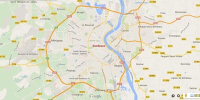 Harta Bordeaux zonën francë